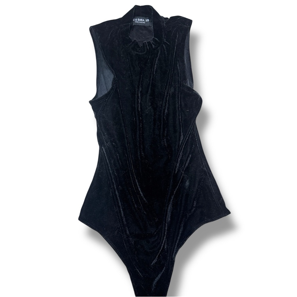 Black Velvet Sleeveless Bodysuit